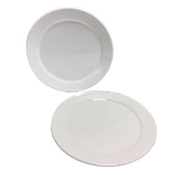 Arrow Home Products Partyware White Acrylic Round Plate 9-1/2 in. D 1 pk