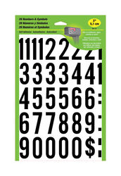 Hy-Ko 2 in. Reflective Black Vinyl Self-Adhesive Number Set 0-9 1 pc