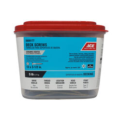 Ace No. 10 S X 3-1/2 in. L Star Double Flat Head Premium Deck Screws 5 lb 329 pk