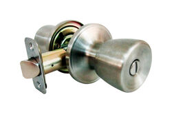 Faultless Tulip Satin Stainless Steel Metal Privacy Knob 3 Grade Right Handed