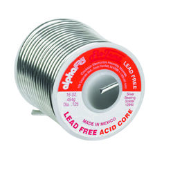 Alpha Fry 16 oz Lead-Free Acid Core Wire Solder 0.125 in. D Silver Bearing 1 pc