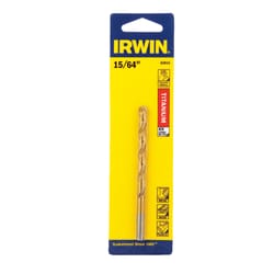 Irwin 15/64 in. S X 3-7/8 in. L High Speed Steel Drill Bit 1 pc