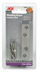 Ace 0.625 in. W X 3 in. L Stainless Steel Mending Brace