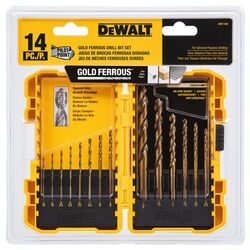 DeWalt High Speed Steel Pilot Point Drill Bit Set 14 pc