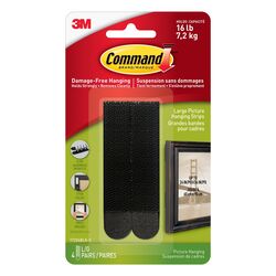 Command Black Picture Hanging Strips 16 lb 4 pk