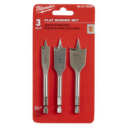 Milwaukee 4.5 in. L Flat Boring Auger Bit Set Carbon Steel 3 pc