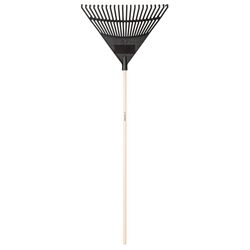 Truper 61 in. L X 22 in. W Poly Rake Wood Handle