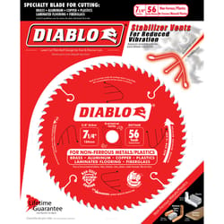 Diablo 7-1/4 in. D X 5/8 in. S Carbide Tipped Titanium Circular Saw Blade 56 teeth 1 pc