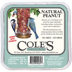 Cole's Natural Peanut Assorted Species Beef Suet Wild Bird Food 11.75 oz