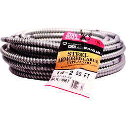 Southwire 50 ft. 14/2 Solid Steel Armored AC Cable