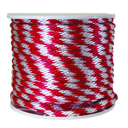 Wellington 5/8 in. D X 200 ft. L Red/White Solid Braided Poly Derby Rope