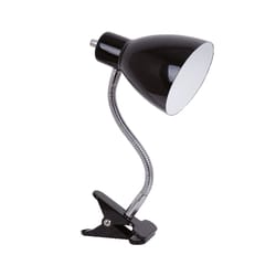 Living Accents 12 in. Black Gooseneck Clip-On Lamp
