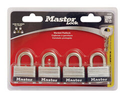 Master Lock 15/16 in. H X 13/16 in. W X 1-1/2 in. L Laminated Steel Warded Locking Padlock 4 p