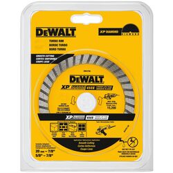 DeWalt XP Extended Performance 4-1/2 in. D X 7/8 in. S Diamond Turbo Rim Saw Blade 1 pk