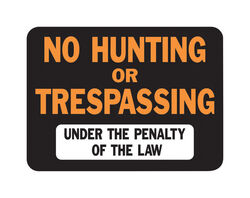 Hy-Ko Hy-Glo English Black No Trespassing Sign 8.5 in. H X 12 in. W