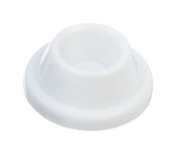 Ace 1 in. H X 1-7/8 in. W Plastic White Wall Door Stop Mounts to door and wall