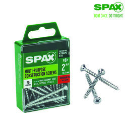 SPAX No. 8 S X 2 in. L Phillips/Square Flat Head Multi-Purpose Screws 20 pk