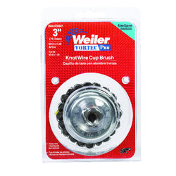 Weiler Vortec Pro 3 in. D X M10 x 1.25 S Knotted Steel Cup Brush 14000 rpm 1 pc