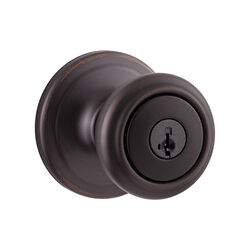 Kwikset SmartKey Cameron Venetian Bronze Entry Lockset ANSI/BHMA Grade 2 KW1 1-3/4 in.