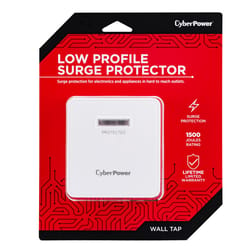 CyberPower 1500 J 0 ft. L 2 outlets Surge Protector Wall Tap