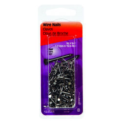 Hillman 18 Ga. G X 5/8 in. L Bright Steel Wire Nails 1 pk 2 oz