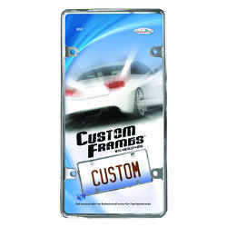 Custom Accessories Silver Metal License Plate Frame