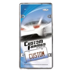 Custom Accessories Silver Metal License Plate Frame