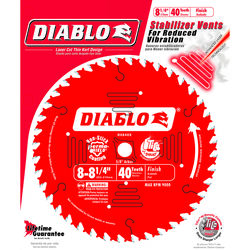 Diablo 8-1/4 in. D X 5/8 in. S Carbide Tip Finishing Saw Blade 40 teeth 1 pc