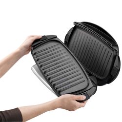 George Foreman George Tough Black Metal Nonstick Surface Indoor Grill 72 sq in