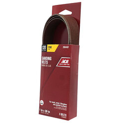 Ace 30 in. L X 1 in. W Aluminum Oxide Sanding Belt 120 Grit Fine 3 pc