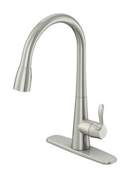 OakBrook Vela One Handle Brushed Nickel Pulldown Kitchen Faucet