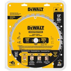 DeWalt 12 in. D X 1 in. S Carbide Circular Saw Blade 32 teeth 1 pk