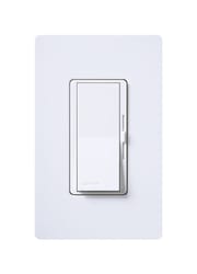 Lutron Diva White 600 W Slide Dimmer Switch 1 pk
