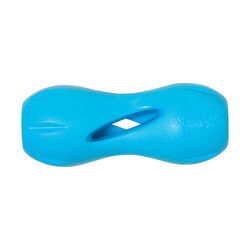 West Paw Zogoflex Blue Qwizl Synthetic Rubber Dog Treat Toy/Dispenser Large in.