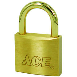 Ace 1-1/8 in. H X 1-1/2 in. W X 1-1/2 in. L Brass Double Locking Marine Padlock 1 pk Keyed Ali
