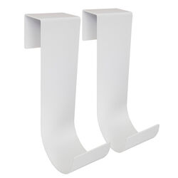 Mide Products 10 in. L Powder Coated White Aluminum Long Slip-On Hook 25 lb. cap. 2 pk