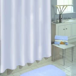 Excell 70 in. H X 72 in. W White Solid Shower Curtain Liner Vinyl
