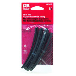 Gardner Bender Heat Shrink Tubing Black 8 pk