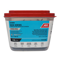 Ace No. 6 S X 1-5/8 in. L Square Flat Head Premium Deck Screws 5 lb 1090 pk