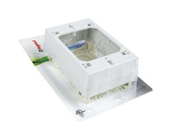 Wiremold 4-3/4 in. Rectangle PVC 2 gang Outlet Box White