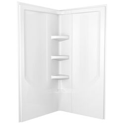 Delta Direct-to-stud 73-7/8 in. H X 39 in. W X 39 in. L White Corner Wall Set