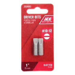 Ace Slotted #10-12 S X 1 in. L Insert Bit S2 Tool Steel 2 pc