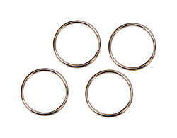 Hy-Ko 2GO 1 in. D Tempered Steel Silver Split Ring Key Ring