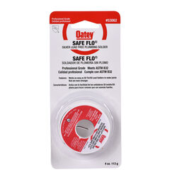 Oatey Safe-Flo 4 oz Lead-Free Plumbing Wire Solder Silver-Bearing 50/50 1 pc