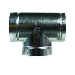 Selkirk 6 in. S X 6 in. S X 6 in. S Aluminum/Galvanized Steel Stove Pipe TeeTee CapFlow TeeChi