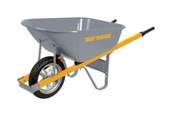 True Temper Steel Residential Wheelbarrow 6 ft³