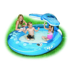 Intex 55 gal Round Inflatable Pool 42 in. H X 62 in. W X 82 in. L