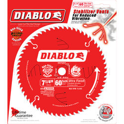 Diablo 7-1/4 in. D X 5/8 in. S Carbide Tip Titanium Circular Saw Blade 60 teeth 1 pc