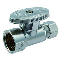 Ace FIP T Compression Brass Straight Stop Valve