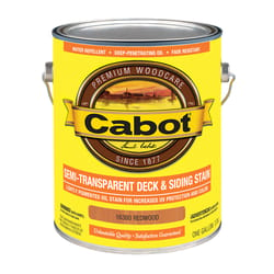 Cabot Semi-Transparent 16380 Redwood Oil-Based Penetrating Oil Deck and Siding Stain 1 gal